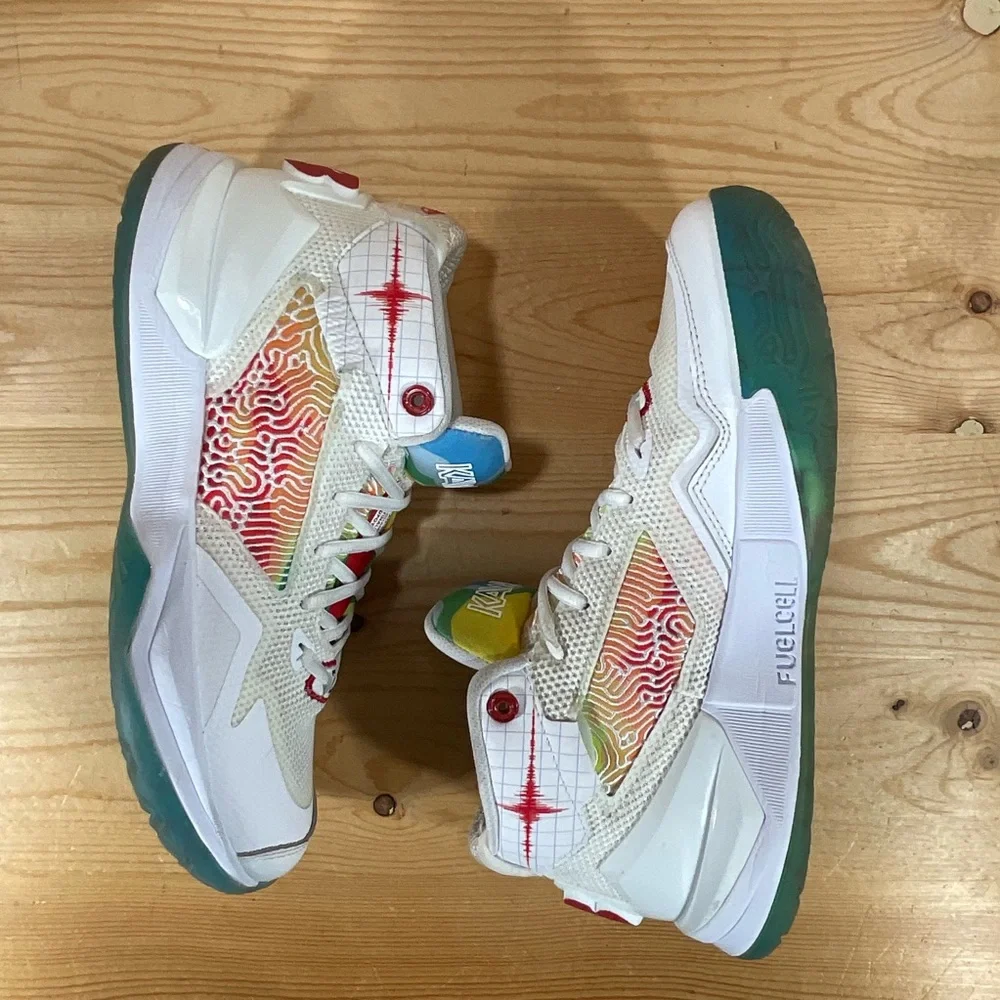 New Balance KAWHI Leonard Seismic Moment Shoes # BBKLSSB1 Men's 8 White Red Blue